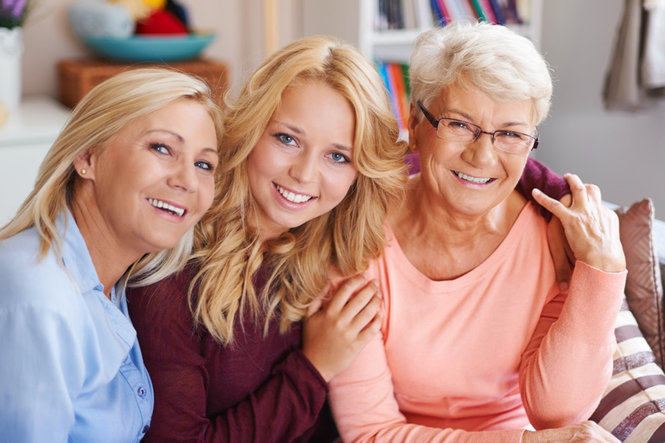 a mother, daughter, and grandmother